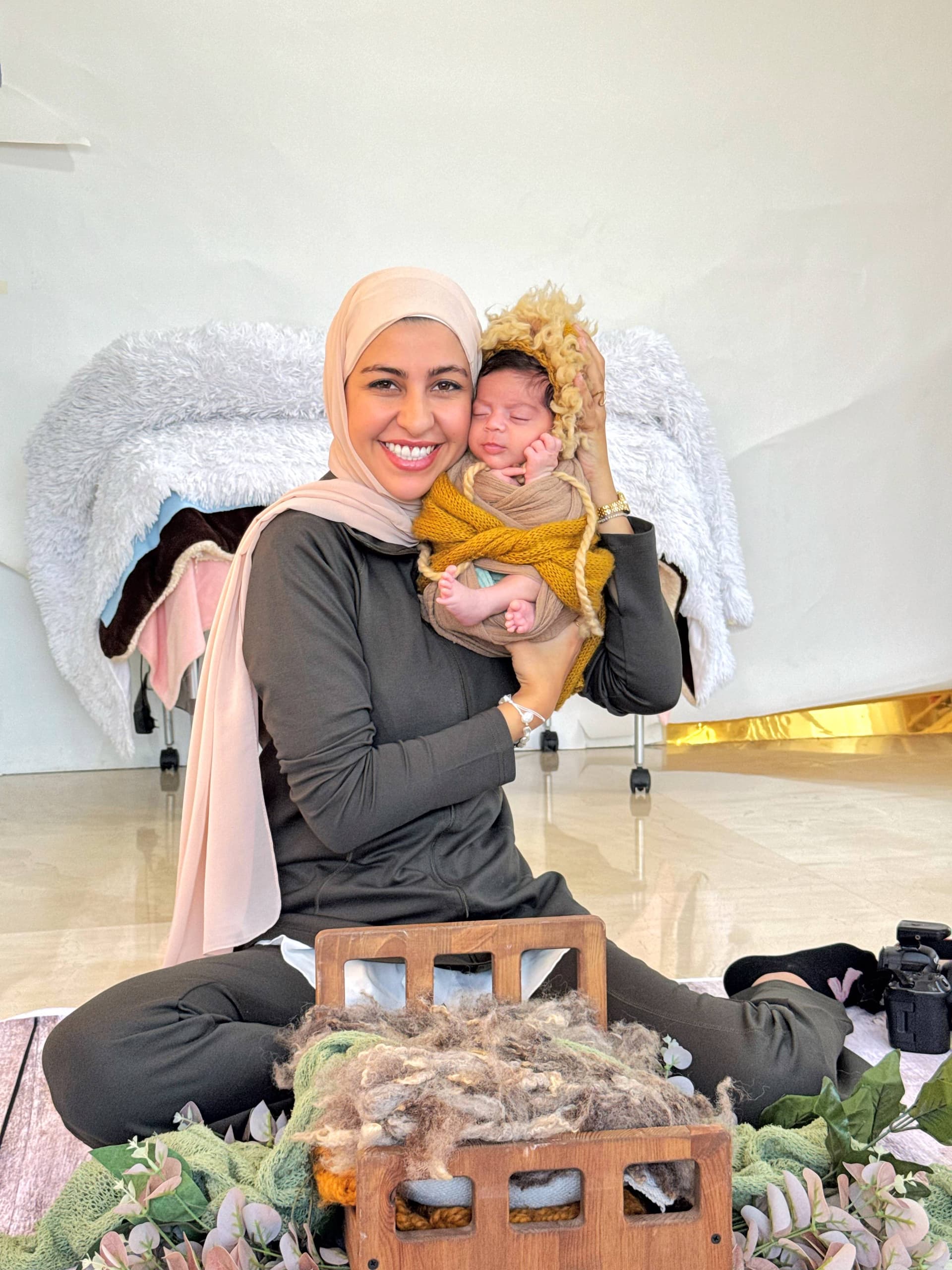 Nour Berro with baby 7